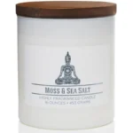 Candela profumata alla soia naturale in vetro Candela coloniale 16 oz 453 g - Sale marino al muschio