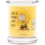Candela profumata in vetro Peanuts 250 g - Life Is Better With You