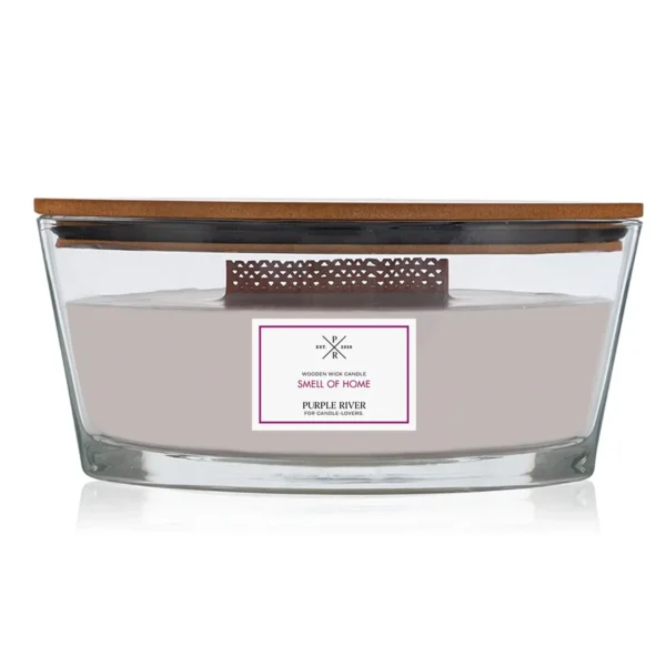 Candela profumata con stoppino in legno Purple River Ellipse 453 g - Smell of Home